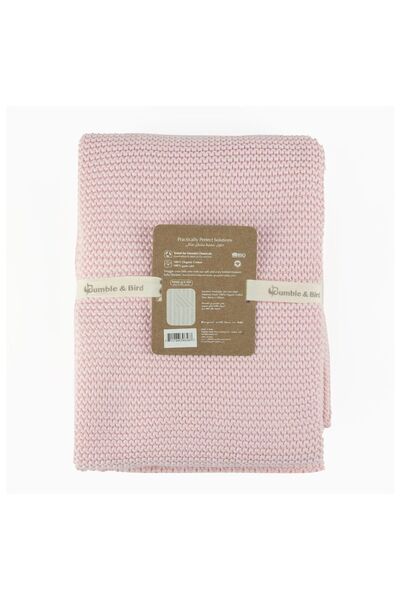 Bumble & Bird - Knitted Receiving Baby Blanket - Pink (Exclusive)