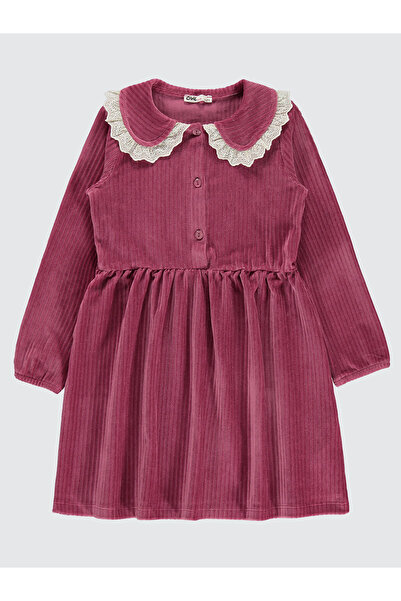 Civil Girls Kız Çocuk Elbise 6-9 Yaş Mürdüm