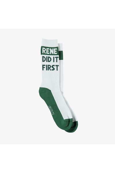 Lacoste Men's Printed Green Socks