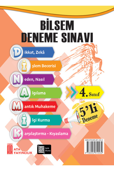 Ata Yayıncılık 4. Sınıf Bilsem 5'Li Deneme Sınavı