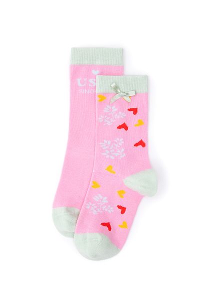 U.S. Polo Assn. Girl's 2-Piece Sock Socks 50298854 -Vr041