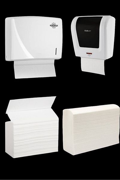 Özkan Ambalaj Temizlik 3 Pack of 100 300 Sheets Z Fold Paper Towels Check Use Restaurant Cafe Sink Napkin