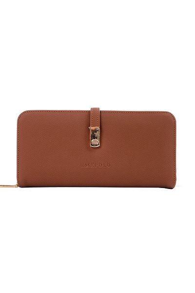 Lal Shoes & Bags Дамски портфейл с цип и щипка - Taba