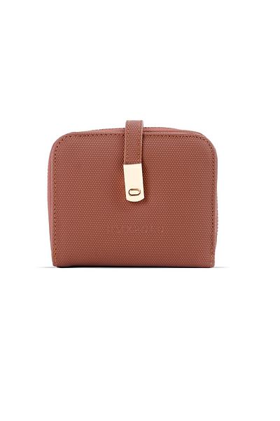 Lal Shoes & Bags Малък дамски портфейл с щипка - кафяв