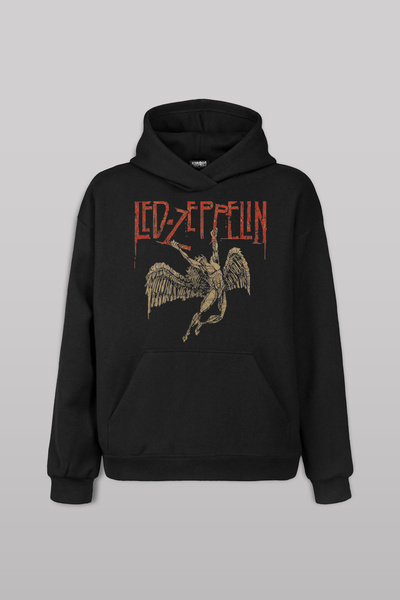 Kendim Seçtim Led Zeppelin Visok struk Unisex Sa kapuljačom Hoodie - Pre Štam...