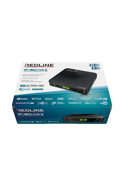 Redline صندوق تلفزيون IP-80 Max 8K فائق الدقة يعمل بنظام Android
