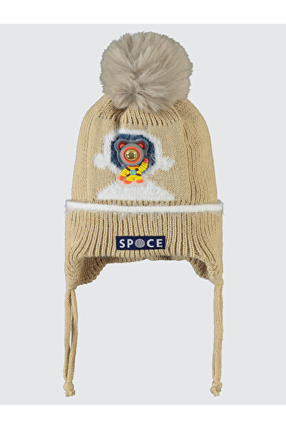 Civil Baby Baby Boy Scarf - Civil Beige Beanie Gloves Set