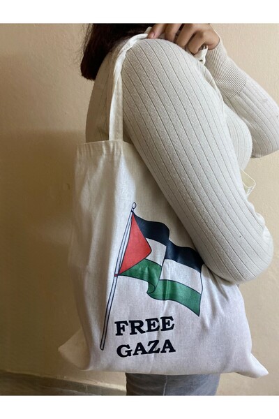 sema aksesuar Palestine Themed Special Design Cloth Bag - Shoulder and Hand Bag