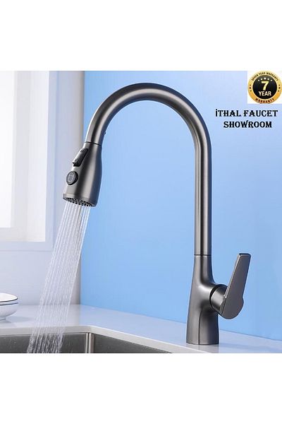 OEM Kitchen Sink Faucet with Water Purification Outlet 2025 New Anthracite with Spiral and Fountain 7 Years Warranty Imported
