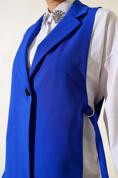 Marbella Women's New Season Fashionable Blazer with Side Buckle Suitable for Hijab