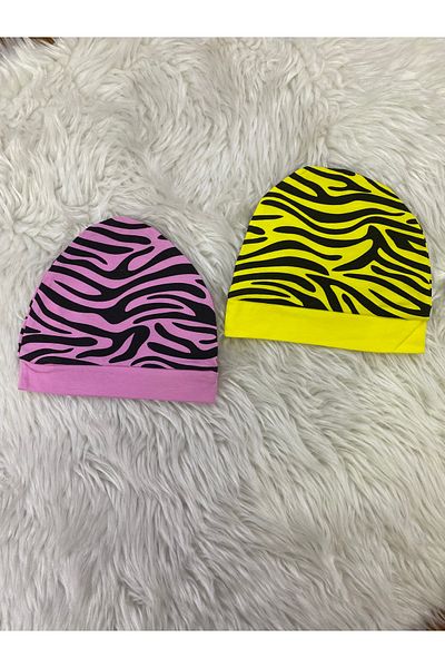 skycott Set of 2 Cotton Printed Baby Beanies