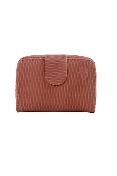Lal Shoes & Bags Καφέ Γυναικείο Πορτοφόλι - Με Λεπτομέρεια Snap και Φερμουάρ