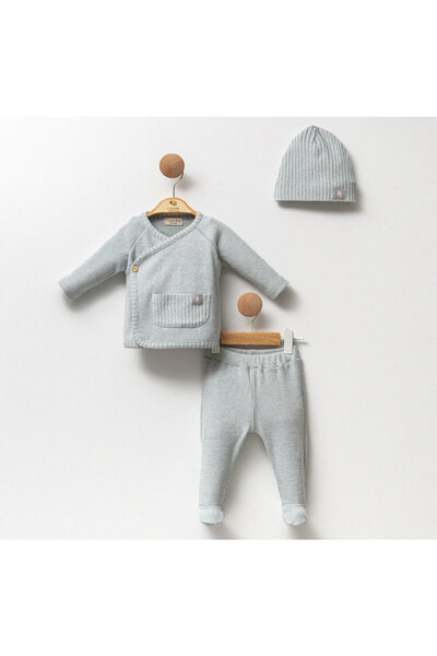 Cassiope MARVEN BABİES CASSİOPE UNISEX RAPORLU 3LÜ SET KUTULU 0/6 ay yeşil Bebek kıyafeti