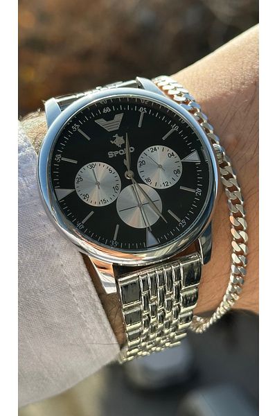SPOLO Steel Men's Wristwatch