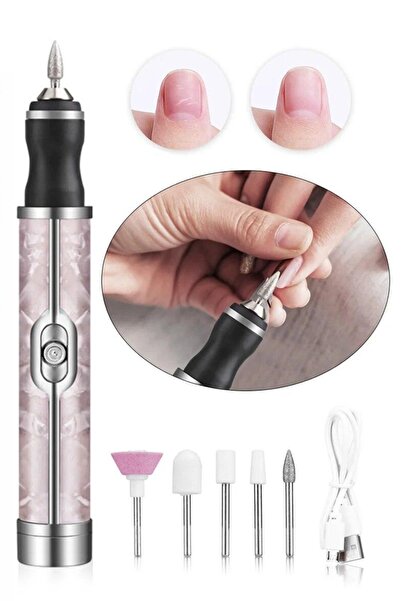MOBEE 6 Parça Şarjlı Tırnak Törpüsü Frezesi Seti, Profesyonel Manikür Ve Pedikür Aleti