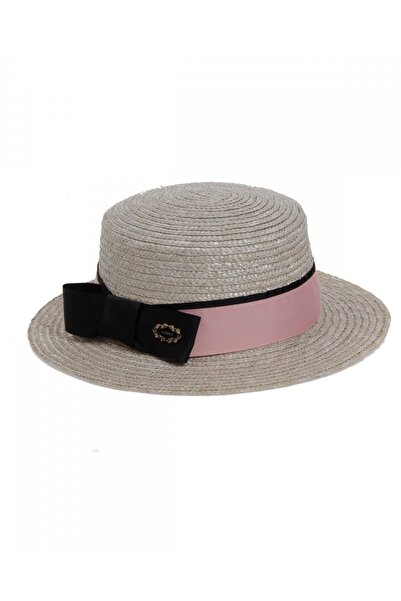 Bay Şapkacı قبعة نسائية من القش - مخططة وقبعة رجالية 1081