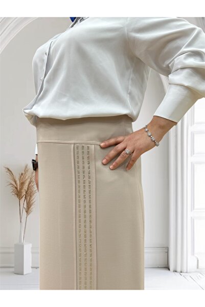Genel Markalar Taş Detaylı Pilikaşe Etek