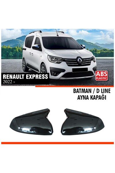 BatmanGarage Express Batman Yarasa Ayna Kapağı 2022 Ve Üzeri Parlak Siyah