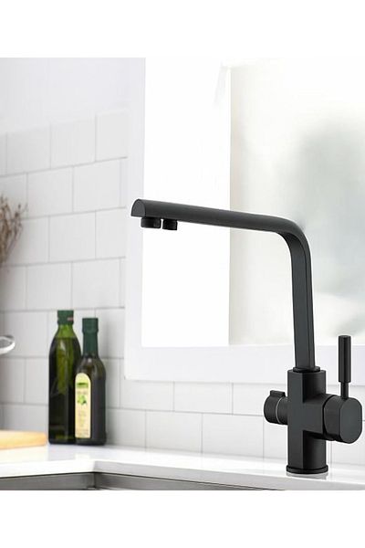 OEM New Model Black Kitchen Sink Faucet with Water Purification and Outlet Function - 7 Years Warranty Imported