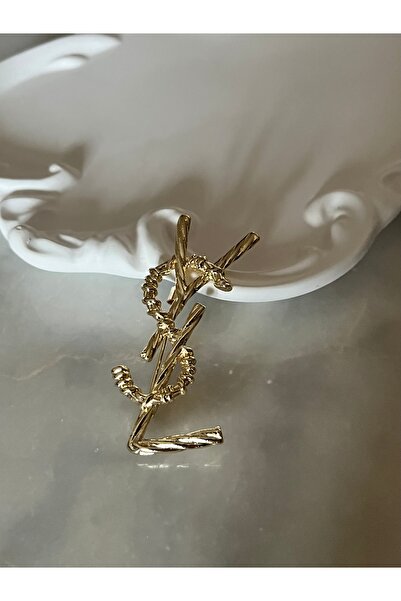 Galia Broş Gold Kabartmalı