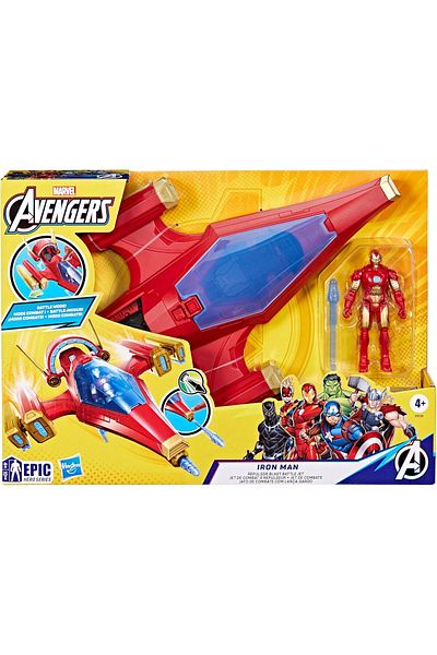Hasbro Avengers 4IN Avn Iron Man Repulsor Blast Battle Jet F9329