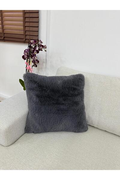 GOCCIA HOME Peluş Kırlent Kılıfı Antrasit
