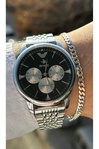 SPOLO Steel Men's Wristwatch
