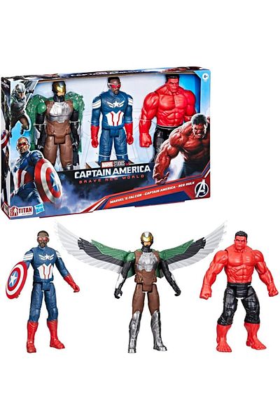 Hasbro Marvel Captain America Brave New World - Falcon/Captain America/Red Hulk Action Figure