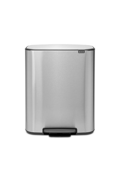 Brabantia Bo Pedal Bin with Inner Bucket 60L Matt Steel Fingerprint Proof