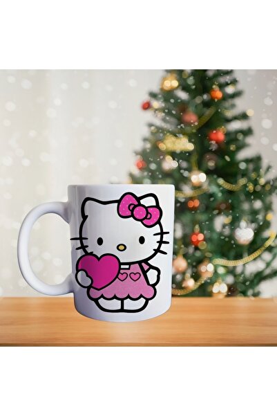 Genel Markalar Hello Kitty - Hello Coffee - Çizgi Film Temalı Porselen Kupa