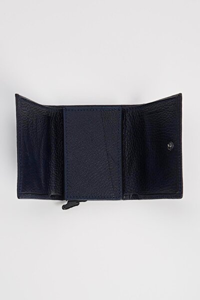 Tudors Hakiki Deri Erkek Lacivert Cüzdan