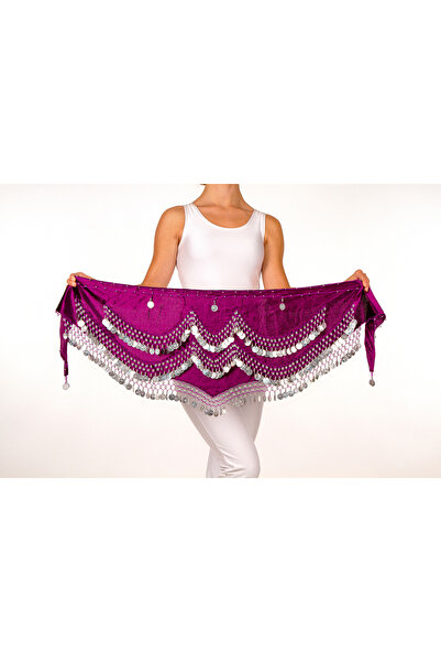 Armelit Kına Roman Üçgen Fuşya Gümüş Oryantal Shakira Kemer