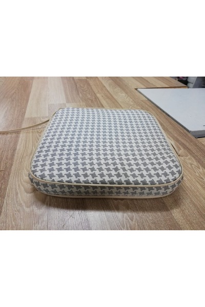 İklim KAZ AYAĞI DESEN 45 CM X 45 CM BİYELİ 5 CM LİK ANTİBAKTERİYEL LEKE TUTMAZ SANDELYE MİNDERİ