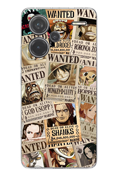 TechTree Redmi Note 13 PRO PLUS 5G Uyumlu One Piece Gazete Tasarımlı Şeffaf S...