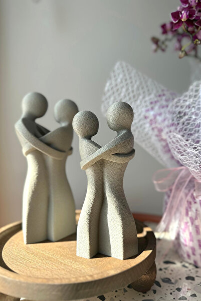 Obaco Vasă pentru cuplu îmbrățișat - Set de 2, vasă cu flori cu tematică Love...