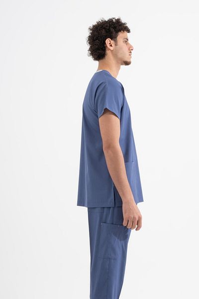 Uçak Medikal Costum de chirurgie cu lycra Core-flex albastru Foggy