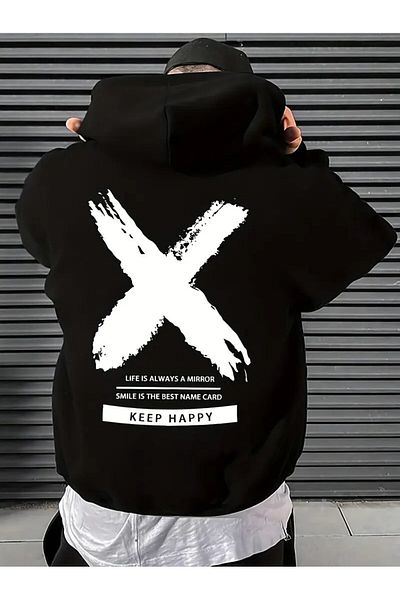 LAND MODA ΦΟΥΤΕΡΦΟΥΤΕΡ UNİSEX X PRINTED με κουκούλα