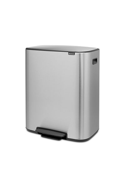 Brabantia Bo Pedal Bin with Inner Bucket 60L Matt Steel Fingerprint Proof