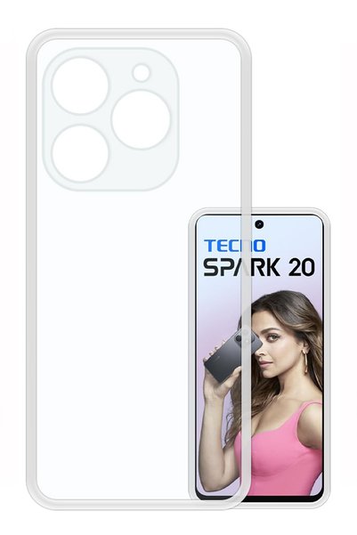 CEPSTOK Tecno Spark 20 Kılıf Şeffaf Kamera Korumalı Esnek Yumuşak Silikon