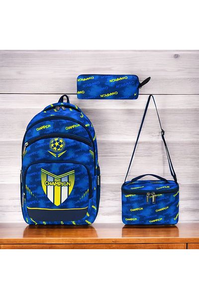 JOJO KIDS rucsac pentru fani sport, ghiozdan impermeabil pentru școala primară, set de trei