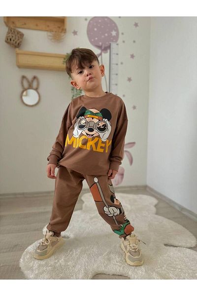 CANDA Комплект с дълъг ръкав и горнище с щампа за момче - сезонен