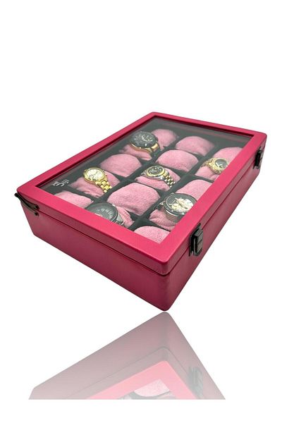 Dijital Çarşı Кутия за часовник Diji с 15 части в розово