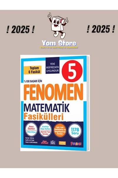 Fenomen Yayıncılık 5. Sınıf Matematik Fasikülleri (6 Fasikül) Soru Bankası SE...