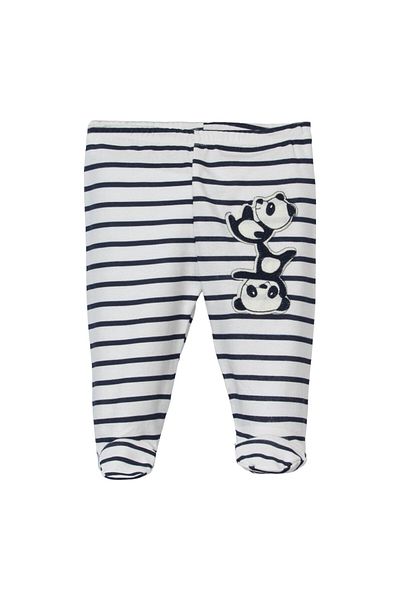 Lolons Panda Printed Striped Baby Boy Triple Booties Bottom