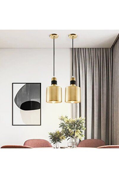 Özcan Aydınlatma Özcan Aydınlatma 5387-1A Tekli Kanaviçe Sarkıt