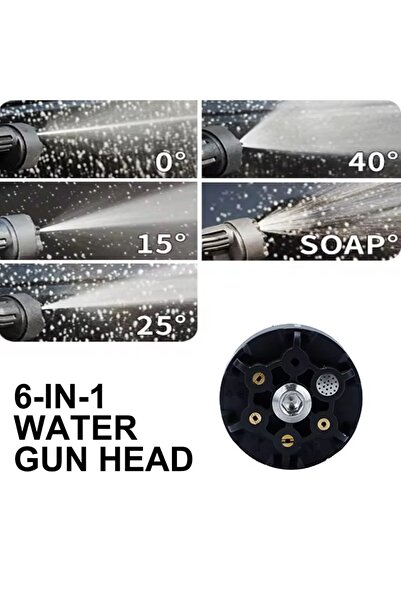 DYNAMİC MAX 980Rp Çift Akülü Şarjlı Yüksek Basınçlı Oto Araba Bahçe Yıkama Ve Temizleme Tabancası 8 Serisi Bakır