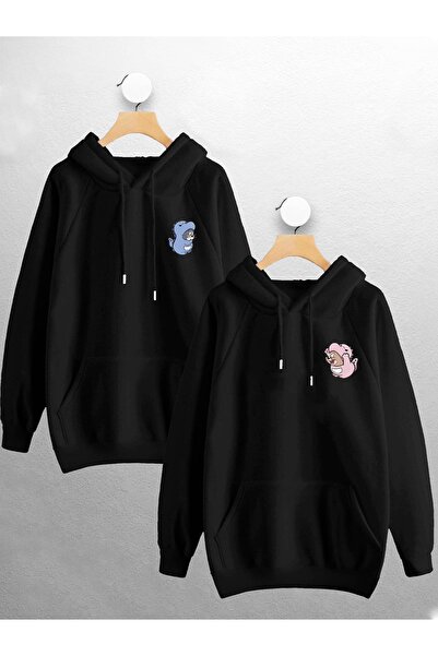 Tarzsokak Set de 2 hanorace cu glugă cu design Dinozaur Tom și Jerry