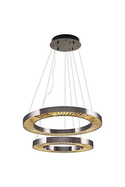 Özcan Aydınlatma Özcan Aydınlatma 2715-2A-24 Plata 60+80'Lik Çember Sarkıt Platin
