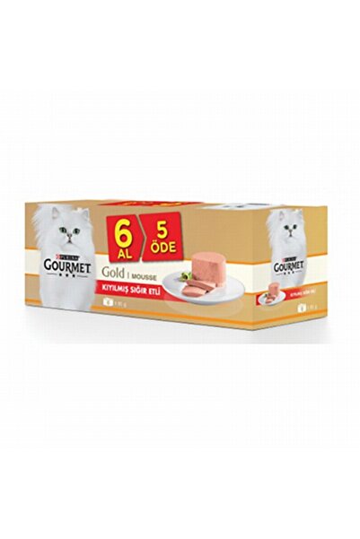 Gourmet Gold Kıyılmış Sığır Etli Yetişkin Kedi Konservesi 6 Al 5 Öde