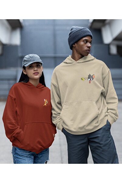 Tarzsokak هوديي عالي الجودة للجنسين من توم وجيري